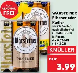 Kaufland WARSTEINER Pilsener oder Radler Angebot