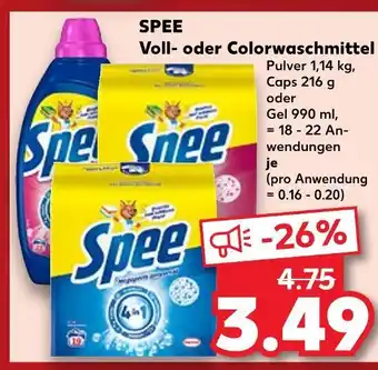 Kaufland Spee vollwaschmittel pulver Angebot