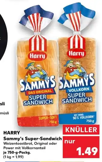 Kaufland Harry sammy's super-sandwich das original Angebot
