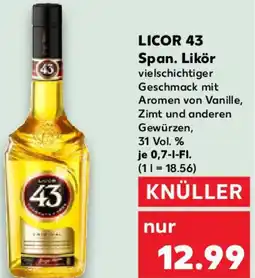 Kaufland LICOR 43 Span. Likör Angebot