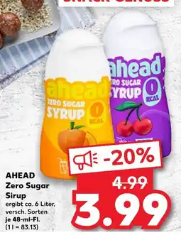 Kaufland Ahead zero sugar syrup Angebot