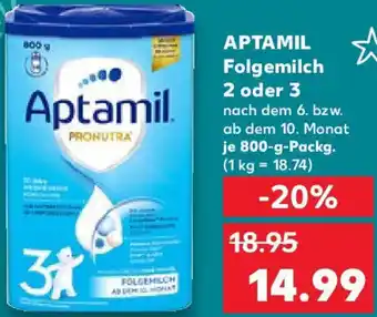 Kaufland APTAMIL Folgemilch 2 oder 3 Angebot