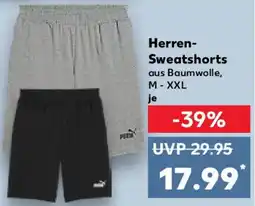Kaufland Puma Herren Sweatshorts Angebot
