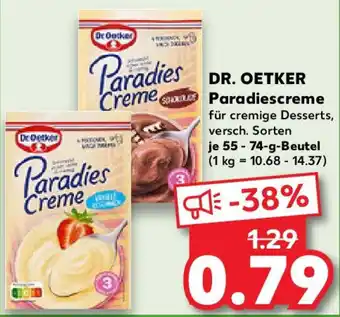 Kaufland DR. OETKER Paradiescreme Angebot