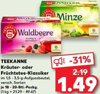 Kaufland TEEKANNE Kräuter- oder Früchtetee-Klassiker Angebot