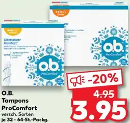 Kaufland O.B. Tampons ProComfort Angebot