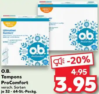 Kaufland O.B. Tampons ProComfort Angebot