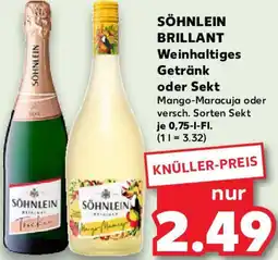 Kaufland SÖHNLEIN BRILLANT Weinhaltiges Getränk oder Sekt Angebot