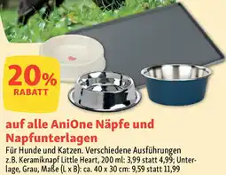 Fressnapf AniOne Näpfe und Napfunterlagen Angebot