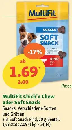 Fressnapf MultiFit Chick'n Chew oder Soft Snack Angebot