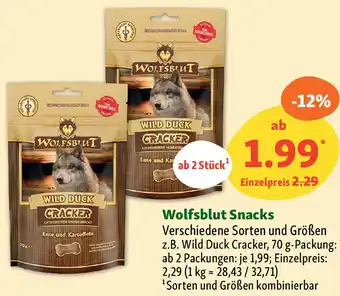 Fressnapf Wolfsblut Snacks Angebot