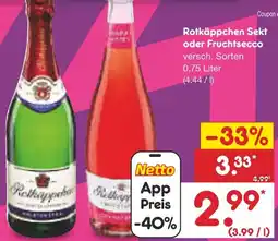 Netto Marken-Discount Rotkäppchen Sekt oder Fruchtsecco Angebot