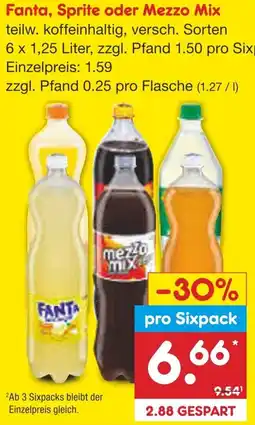 Netto Marken-Discount Fanta, Sprite oder Mezzo Mix Angebot