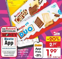 Netto Marken-Discount kinder DUO oder Cards Angebot
