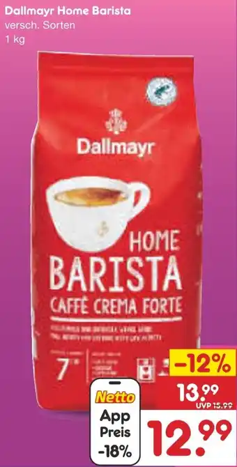 Netto Marken-Discount Dallmayr Home Barista Angebot