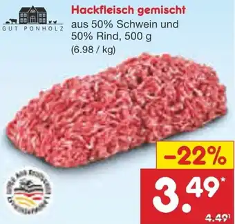 Netto Marken-Discount GUT PONHOLZ Hackfleisch gemischt Angebot