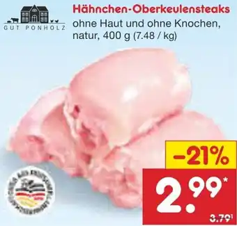 Netto Marken-Discount GUT PONHOLZ Hähnchen-Oberkeulensteaks Angebot