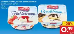 Netto Marken-Discount Ehrmann Früchte-, Vanille- oder Grießtraum Angebot