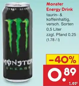 Netto Marken-Discount Monster Energy Drink Angebot