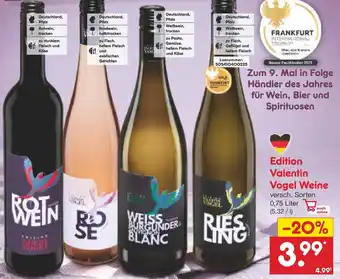 Netto Marken-Discount Edition Valentin Vogel Weine Angebot
