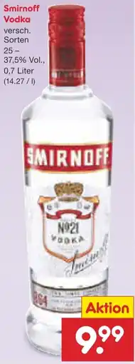 Netto Marken-Discount Smirnoff Vodka Angebot