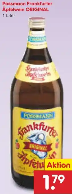 Netto Marken-Discount Possmann Frankfurter Äpfelwein ORIGINAL Angebot