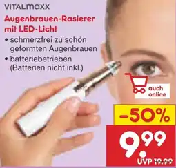 Netto Marken-Discount Vitalmaxx Augenbrauen-Rasierer mit LED-Licht Angebot
