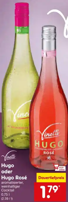 Netto Marken-Discount Vinetti Hugo oder Hugo Rosé Angebot