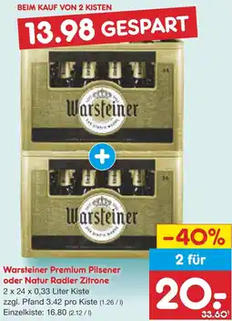 Netto Marken-Discount Warsteiner Premium Pilsener oder Natur Radler Zitrone Angebot