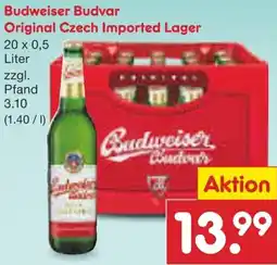 Netto Marken-Discount Budweiser Budvar Original Czech Imported Lager Angebot