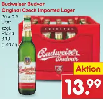 Netto Marken-Discount Budweiser Budvar Original Czech Imported Lager Angebot