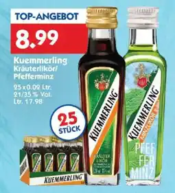 Hol'ab Getränkemarkt Kuemmerling Kräuterlikör/ Pfefferminz Angebot
