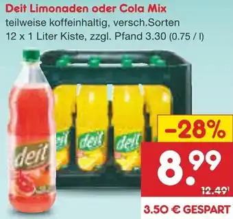 Netto Marken-Discount Deit Limonaden oder Cola Mix Angebot