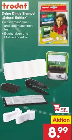 Netto Marken-Discount trodat Deine Dinge Stempel „School Edition" Angebot