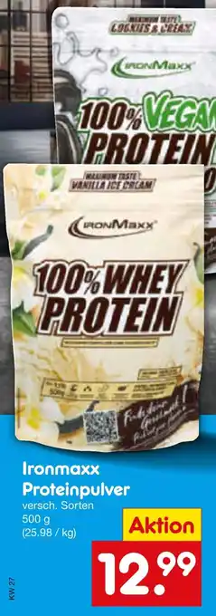 Netto Marken-Discount Ironmaxx Proteinpulver Angebot