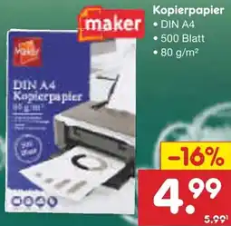 Netto Marken-Discount maker Kopierpapier Angebot