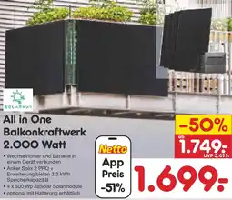 Netto Marken-Discount SOLARWAY All in One Balkonkraftwerk 2.000 Watt Angebot
