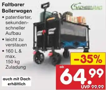 Netto Marken-Discount Sachsenrad Faltbarer Bollerwagen Angebot