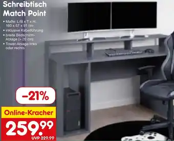Netto Marken-Discount Schreibtisch Match Point Angebot