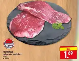Edeka Herkules Flanksteak natur oder mariniert frisch Angebot