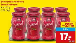 Netto Marken-Discount Schwartau Konfitüre Samt Erdbeere Angebot