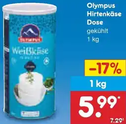 Netto Marken-Discount Olympus Hirtenkäse Dose Angebot