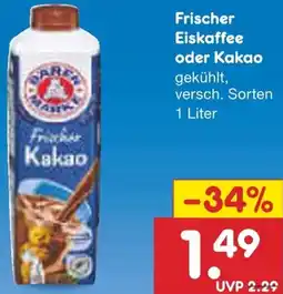 Netto Marken-Discount Frischer Eiskaffee oder Kakao Angebot