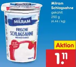 Netto Marken-Discount Milram Schlagsahne Angebot