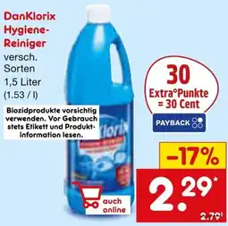 Netto Marken-Discount DanKlorix Hygiene Reiniger Angebot