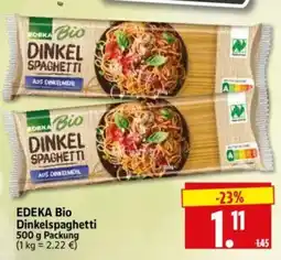 Edeka Herkules EDEKA Bio Dinkelspaghetti Angebot