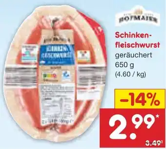 Netto Marken-Discount Hofmaier Schinkenfleischwurst Angebot
