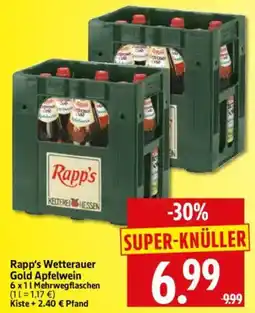 Edeka Herkules Rapp's Wetterauer Gold Apfelwein Angebot