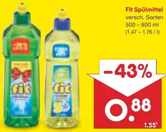 Netto Marken-Discount Fit Spülmittel Angebot