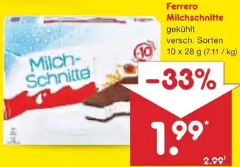 Netto Marken-Discount Ferrero Milchschnitte Angebot